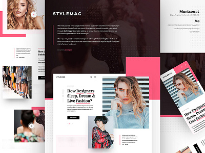 StyleMag Behance behance clean design drawingart fashion magazine ui uidesign ux uxdesign web website