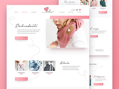 Nitka design drawingart ecommerce kids responsive shop ui uidesign ux uxdesign wear website