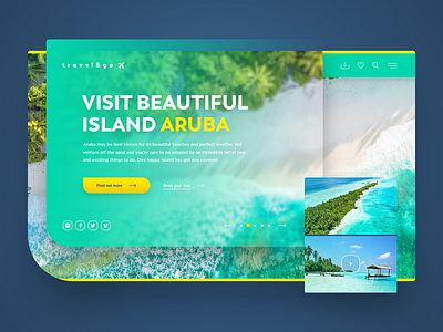 Travel & Go clean concept design drawingart header layout minimal photoshop responsive travel ui ux web webdesign website