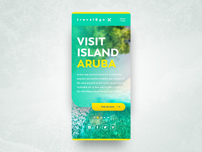 Travel & Go Mobile aruba clean design drawingart holidays layout minimal photoshop responsive ui ux vacations web webdesign website