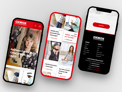 OXMOX Mobile clean design drawingart layout minimal mobile photoshop responsive ui ux web webdesign website