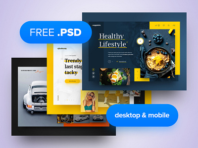 3x Free PSD clean design drawingart free free psd freebie layout minimal photoshop psd responsive ui ux web webdesign website