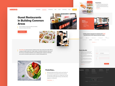 Fooda clean design drawingart layout minimal photoshop responsive ui ux web webdesign website