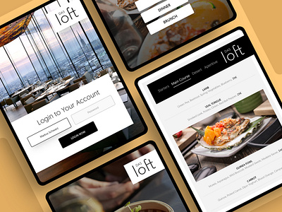 Das Loft app application design drawingart ios ipad layout menu michelin photoshop responsive restaurant star ui ux web website