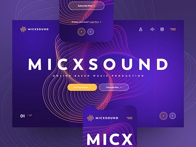 MICXSOUND design drawingart exploration header layout mic mix music photoshop production sound ui uiux ux web webdesign website