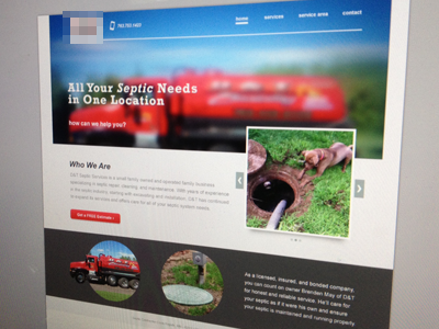 To the Web layout septic website