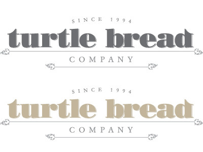 Turtle Bread logo mark turtle typography