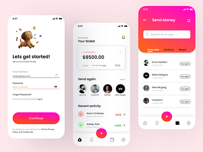 Vpay (Payment App UI) by Miren on Dribbble