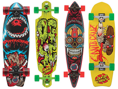 Various Santa Cruz Boards santacruz skateboards