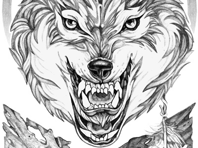 Wolf sketch illustration parkway drive pencil pitchgrim wolf