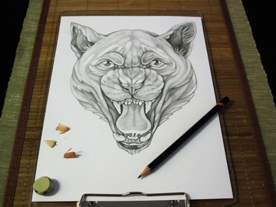 Pretty Kitty kitty panther pencil pitchgrim sketch