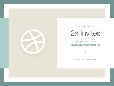 ✌ 2x Dribbble invites giveaway ✌ dribbble invite