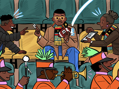 LEVEL MAN - ONLY BLACK GUY IN THE OFFICE character editorial illustration illustration