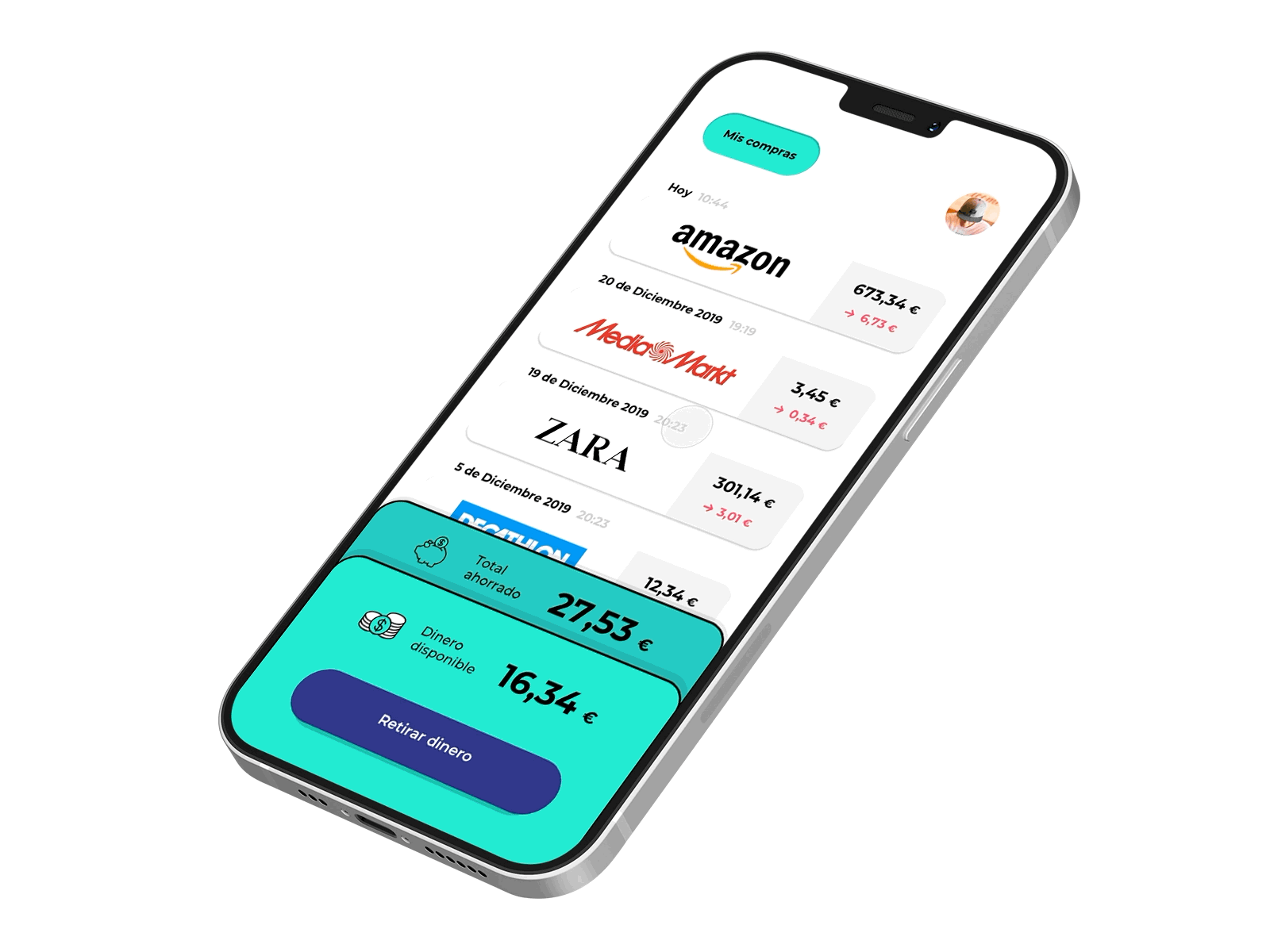 UI Smart Scrolling for Savings App