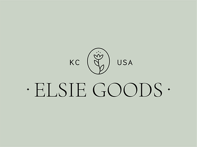 Elsie Goods Logo branding design icon logo typography