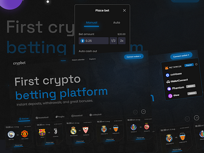 Crypto Betting Website (WEB3) betting crypto cryptotrading defi gamefi gaming landingpage uiux web3 web3design