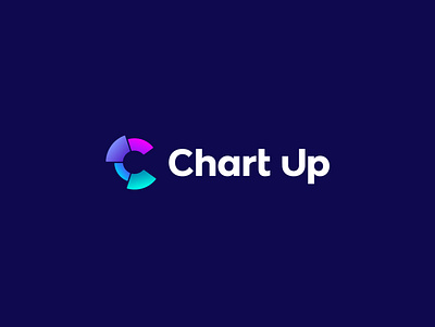 Chart Up Logo branding charts design gradient gradient color graphic design icon illustration logo minimal startup typography vector