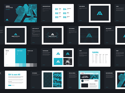 Brand Identity Guidelines Abma Athletics a logo aa logo brand guidelines brandbook branding branding guidelines fitness gym health huisstijl handboek logo monogram logo sport visual identity