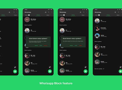 WhatsApp New Block feature design product design productdesign ui uiux design ux design