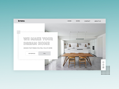 MINIMAL INTERIOR WEBSITE LANDING PAGE aesthetic figma interior minimal minimalweb ui uidesign uiux webdesign
