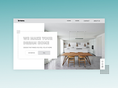 MINIMAL INTERIOR WEBSITE LANDING PAGE