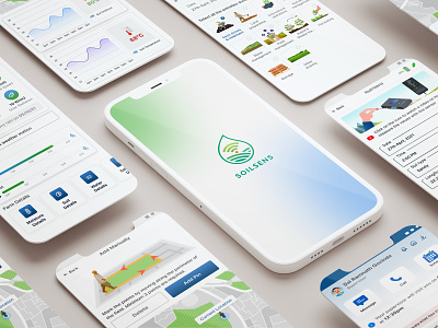 Soilsens, an app for farmers agriculture agritech branding crops farmers farming illustrarion optimising tracking ui ux