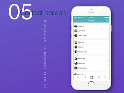 Wechat Redesign-Contact Screen