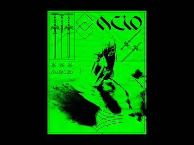 "Acid" Poster design illustrator photoshop poster