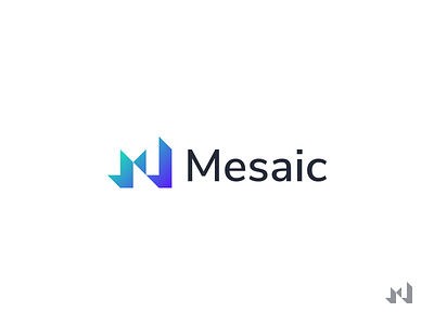 Mesaic Logo branding gradient logo symbol