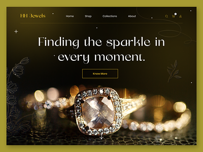 Jewelry Web - Hero Section clean ecommerce ecommerce design hero jewellery jewelry jewelry design landing page minimal photography product page ui ux web web design web hero section web ui design website