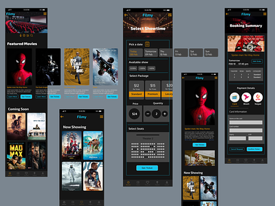 Show Time Check-in App app branding design experience figma graphic design interface mobile movie tickets ui user ux