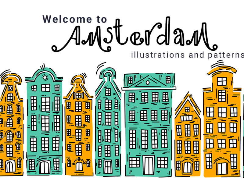 Illustration Amsterdam by Polina on Dribbble