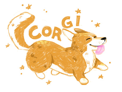 Happy corgi