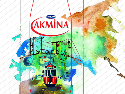 Akmina Bottle Label Design Contest Winner Design design illustration ui