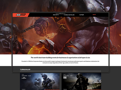 GGCorp Corporate Games Website Design design ui ux web