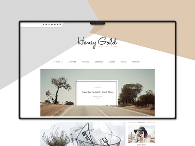 Honey Gold Website Template Design design ui ux web