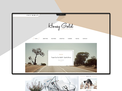 Honey Gold Website Template Design