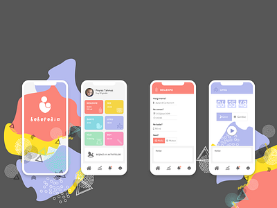 Baby Tracker Mobile App Design app design illustration ui ux