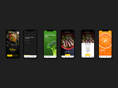 Nutrition Plan Mobile App Design app design ui ux