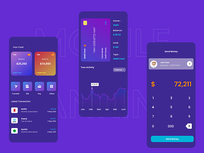 Mobile Banking explorations banking ewallet finance app mobile banking mobile design uidesign