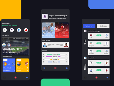 Football Live Stream app (concept) sport stream