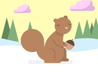 Squirrel Loop after effects gif animated cartoon illustration motion graphics
