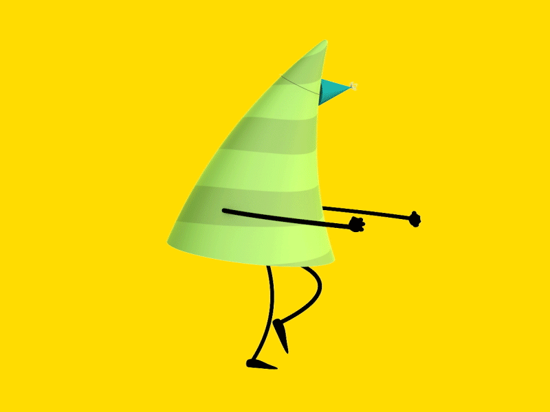 Party Hat Roger Rabbit Dance 3d animation birthday c4d character cinema 4d dance gif hat party