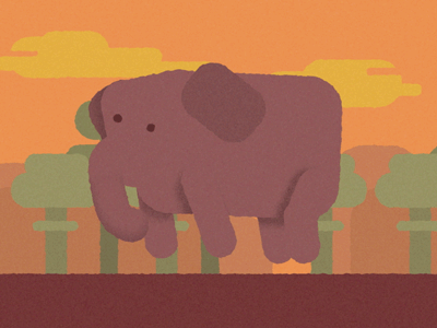 Derpy Elephant Run Cycle 2d after effects aftereffects animation character gif rig