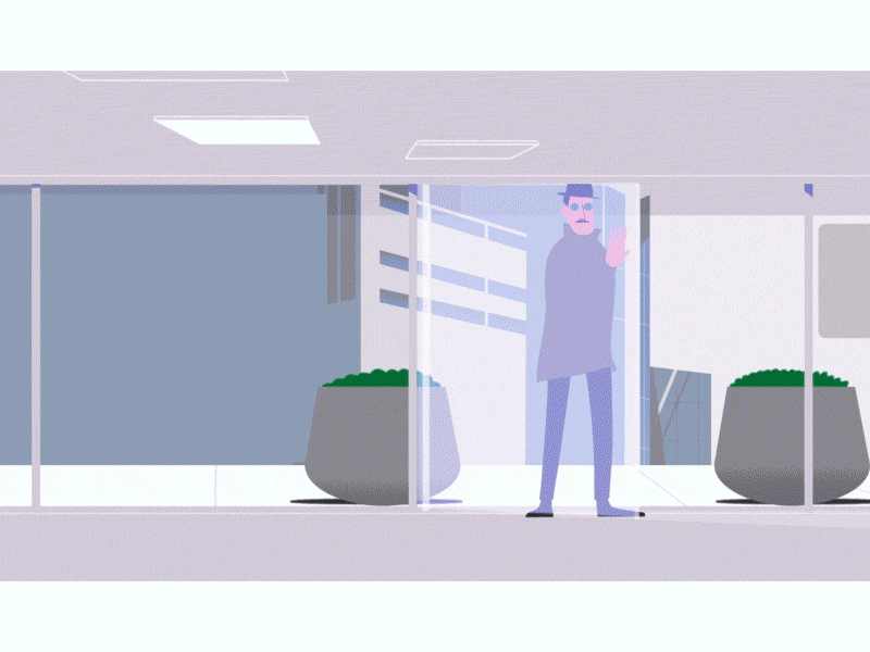 Door Entry Sequence - AE and Animate CC 2d ae after effects animation cel character animation frame by frame gif mograph motion graphics