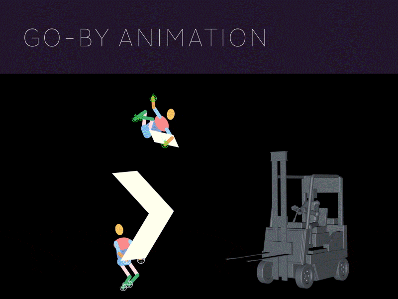 Full Logo Intro Process forklift c4d ae motion graphics after effects gif character 3d animation 2d