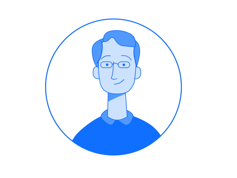 Idle Animation - Glasses Guy hand drawn character animation animation character design character animate cc cel frame by frame 2d