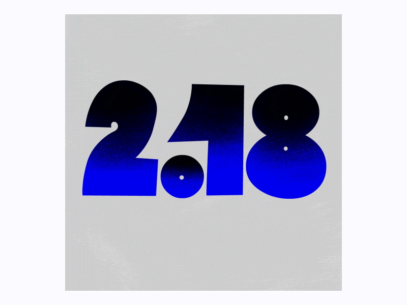 Mixed Parts 06: "2018" typography happy new year design illustration cel frame by frame after effects gif animation 2d