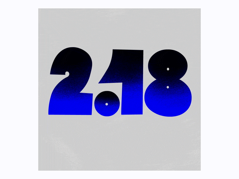 Mixed Parts 06: "2018" 2d after effects animation cel design frame by frame gif happy new year illustration typography