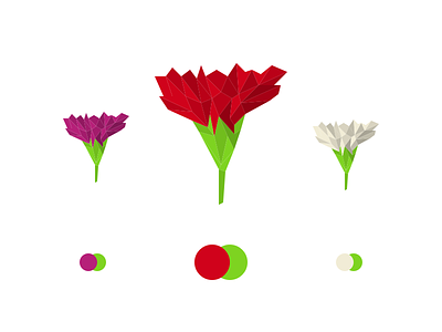 Carnation carnation flower logo polygon